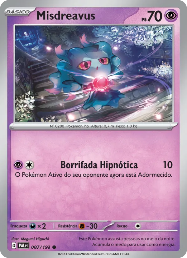 Misdreavus Evoluções em Paldea 087/193