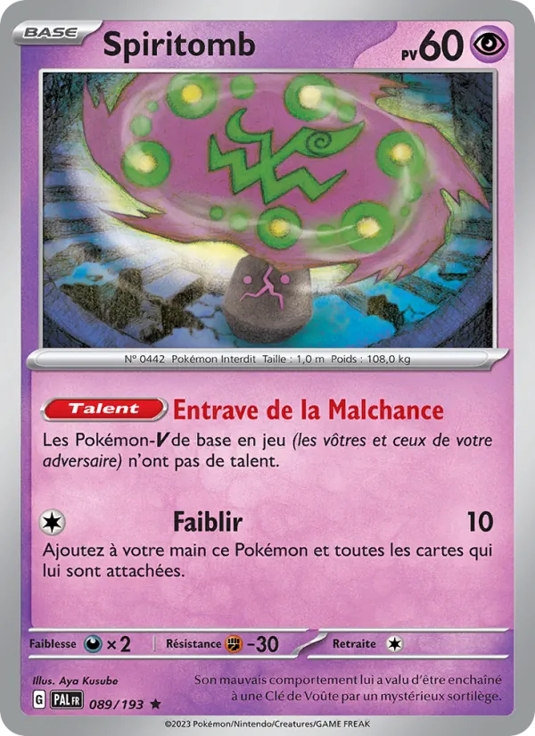 Spiritomb Évolutions à Paldea 089/193