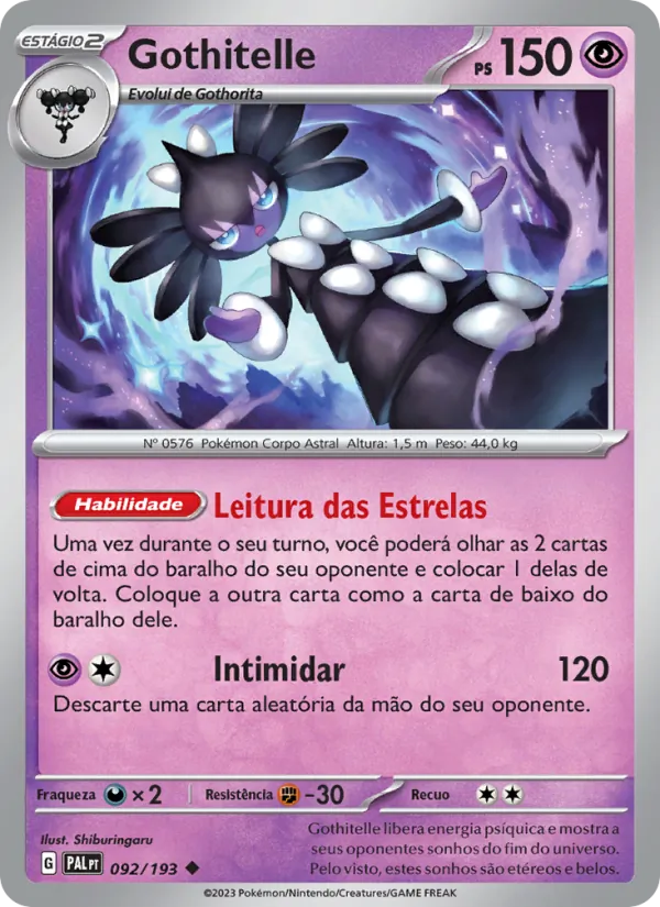 Gothitelle Evoluções em Paldea 092/193