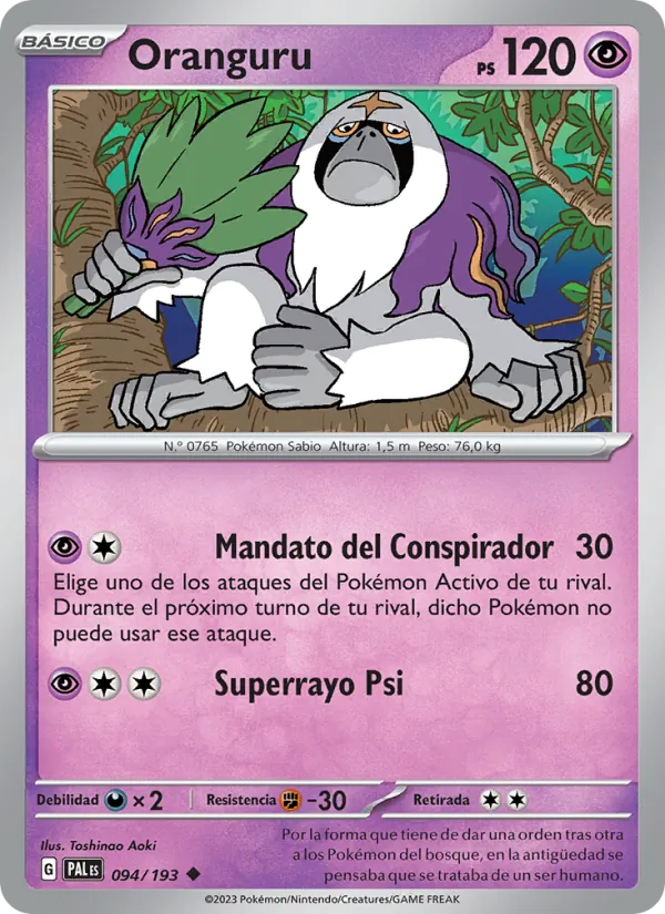 Oranguru Evoluciones en Paldea 094/193