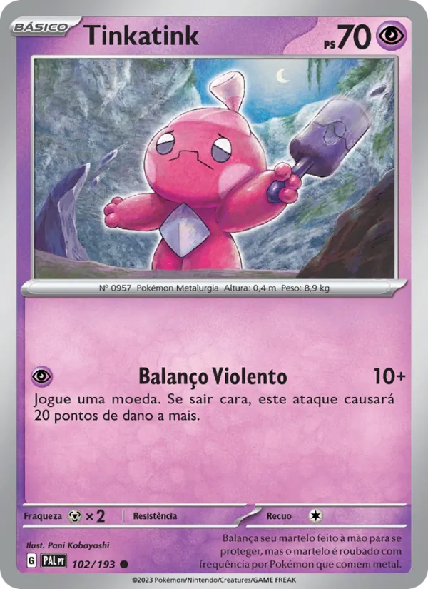 Tinkatink Evoluções em Paldea 102/193