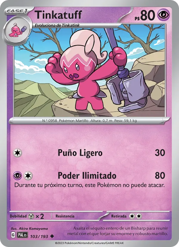 Tinkatuff Evoluciones en Paldea 103/193