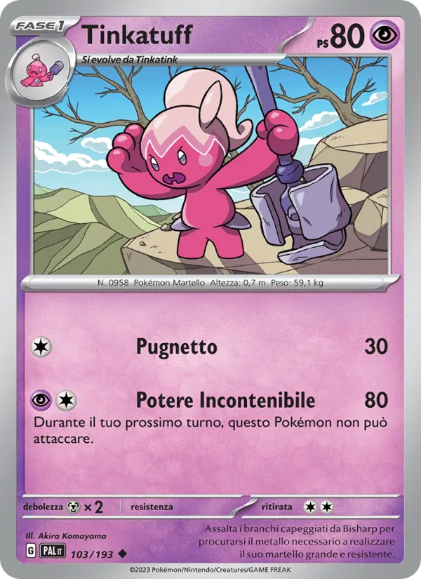 Tinkatuff Evoluzioni a Paldea 103/193
