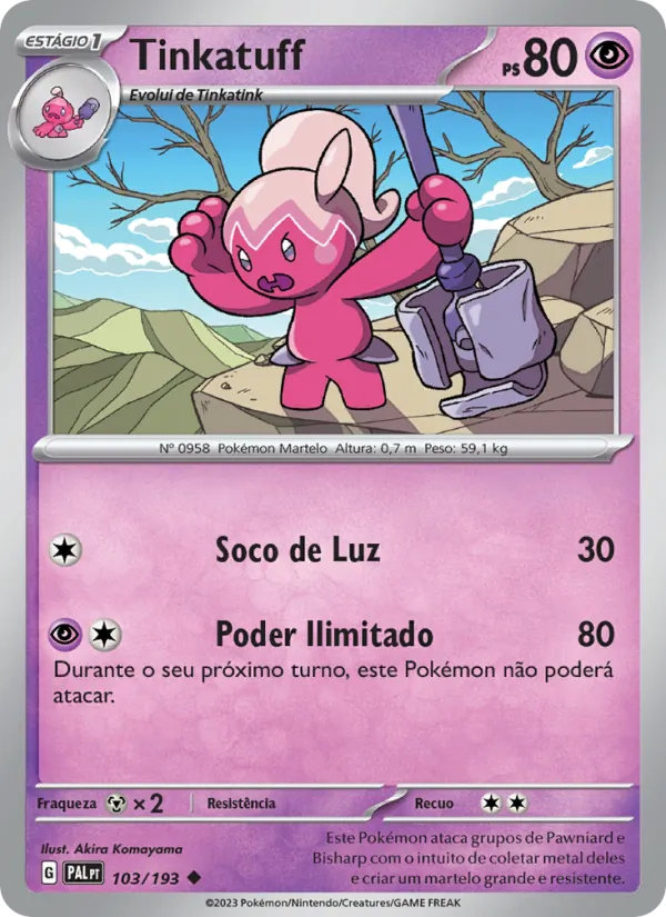Tinkatuff Evoluções em Paldea 103/193