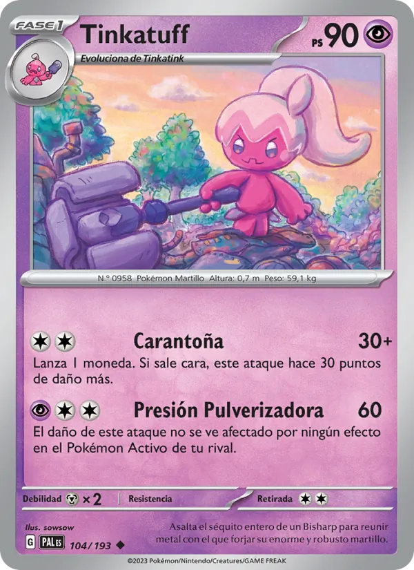Tinkatuff Evoluciones en Paldea 104/193