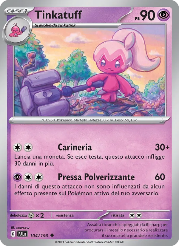 Tinkatuff Evoluzioni a Paldea 104/193