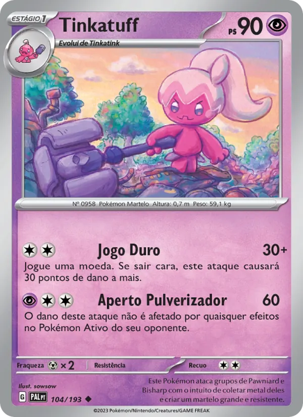 Tinkatuff Evoluções em Paldea 104/193