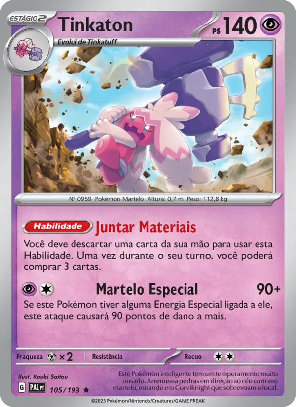 Tinkaton Evoluções em Paldea 105/193