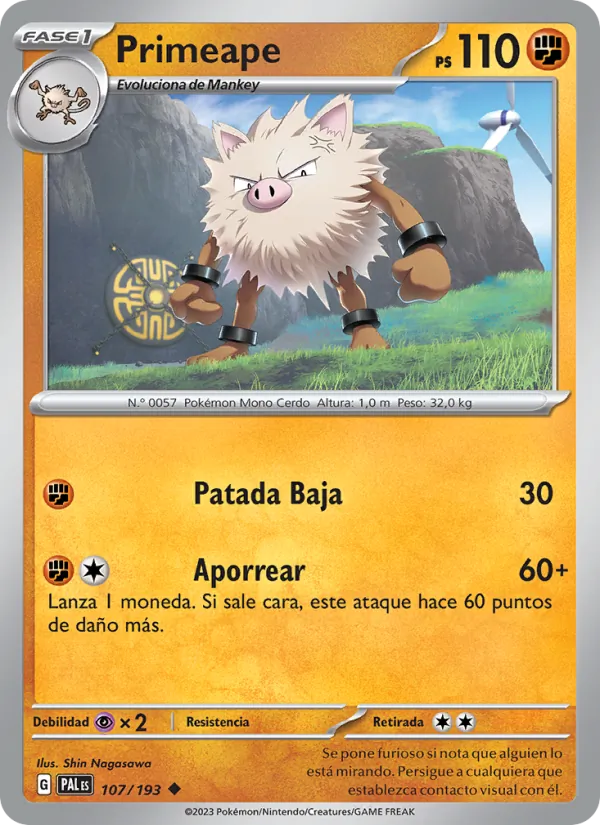 Primeape Evoluciones en Paldea 107/193