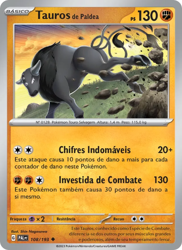 Tauros de Paldea Evoluções em Paldea 108/193