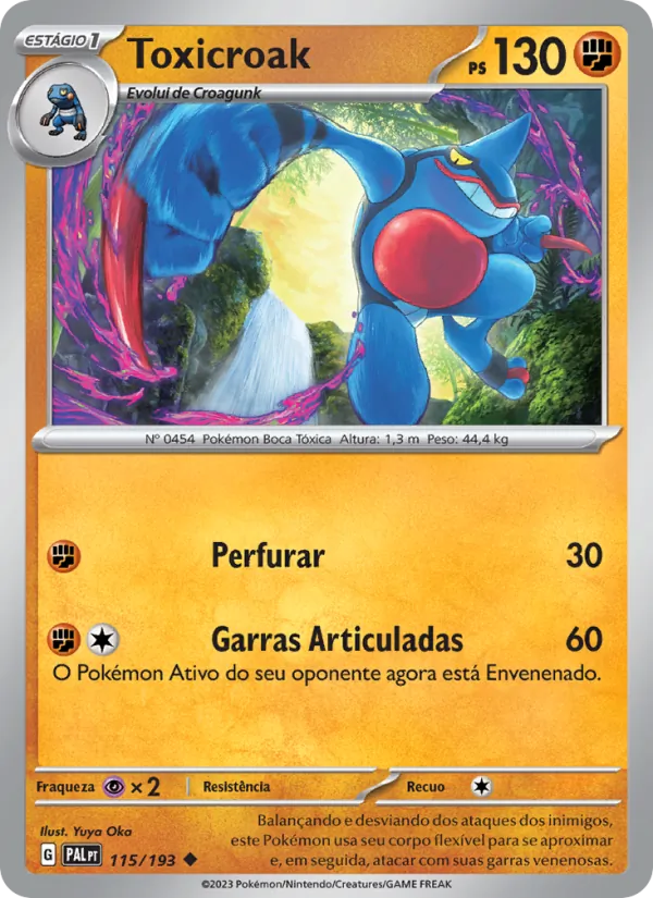 Toxicroak Evoluções em Paldea 115/193