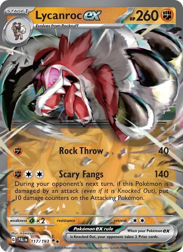 Lycanroc ex Paldea Evolved 117/193