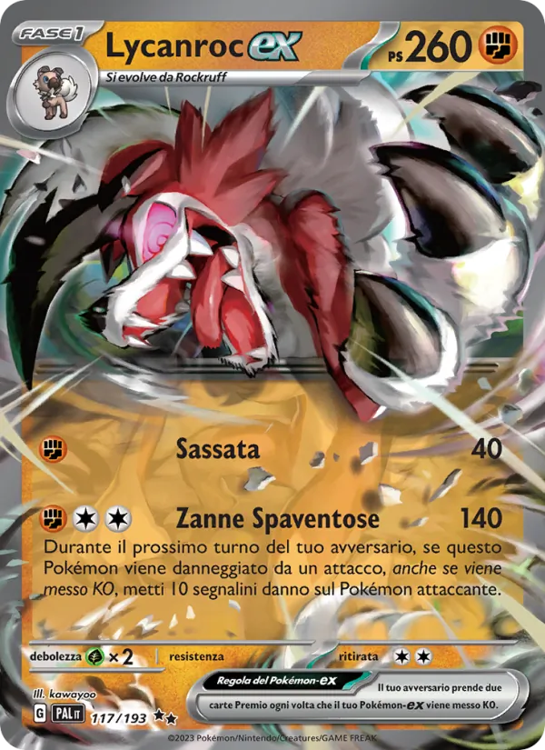 Lycanroc-ex Evoluzioni a Paldea 117/193