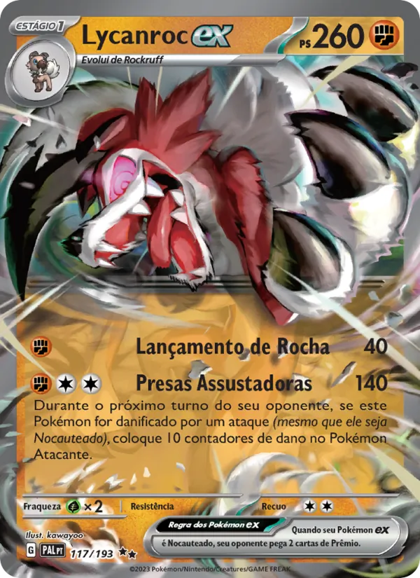 Lycanroc ex Evoluções em Paldea 117/193