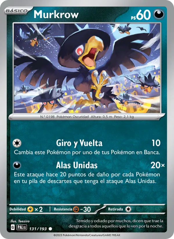 Murkrow Evoluciones en Paldea 131/193