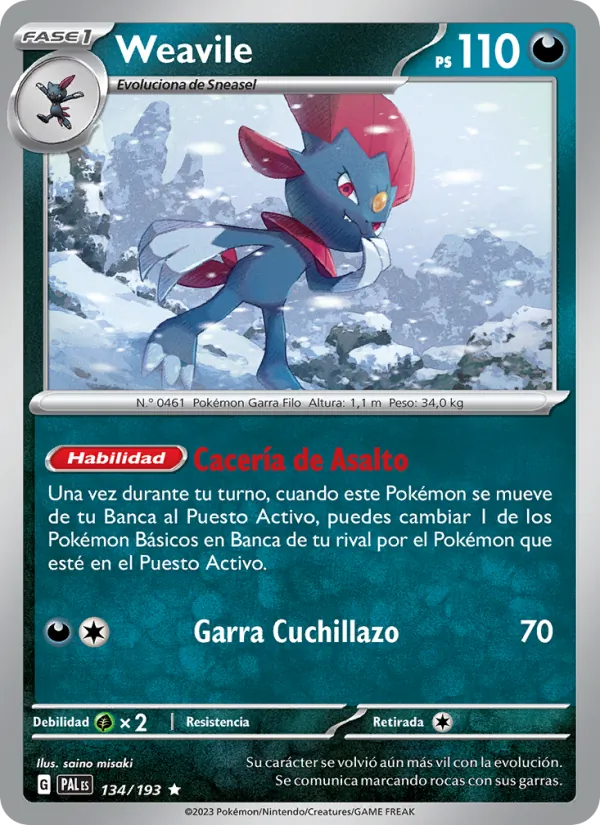 Weavile Evoluciones en Paldea 134/193