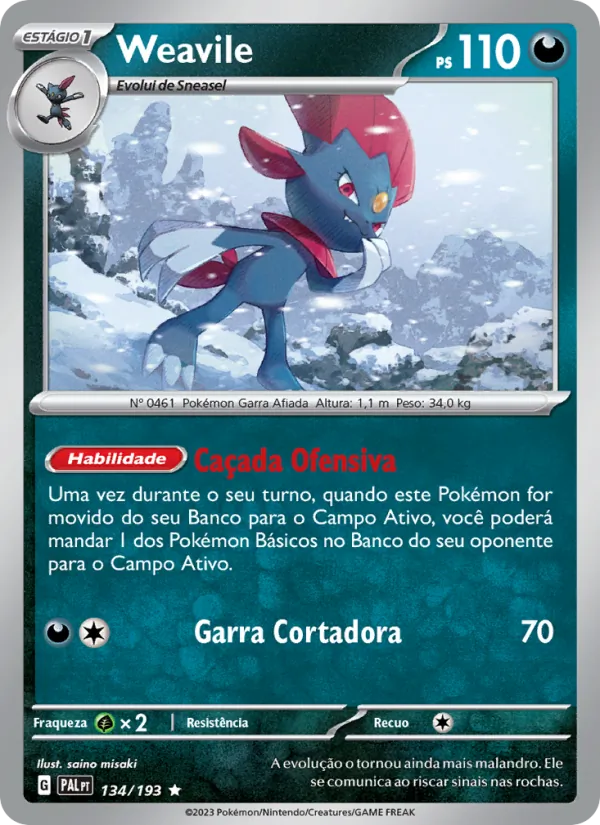 Weavile Evoluções em Paldea 134/193