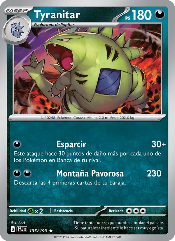 Tyranitar Evoluciones en Paldea 135/193