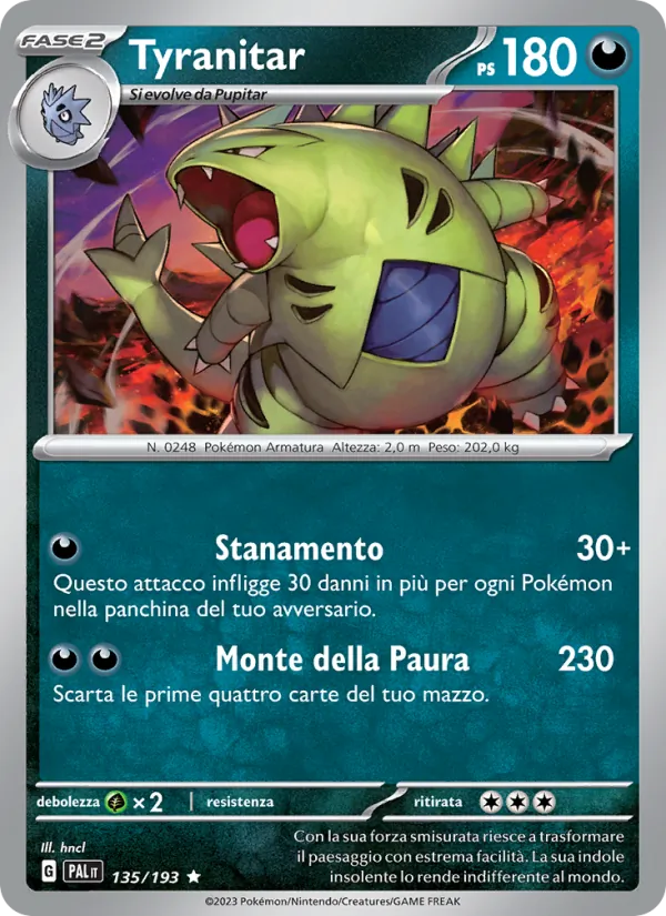 Tyranitar Evoluzioni a Paldea 135/193