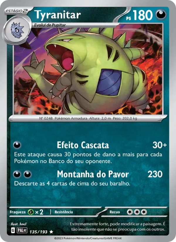 Tyranitar Evoluções em Paldea 135/193