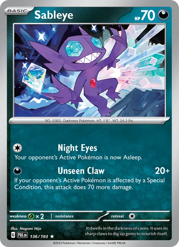 Sableye Paldea Evolved 136/193