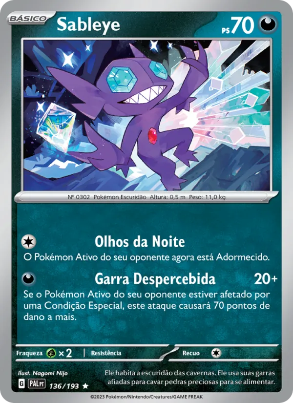 Sableye Evoluções em Paldea 136/193