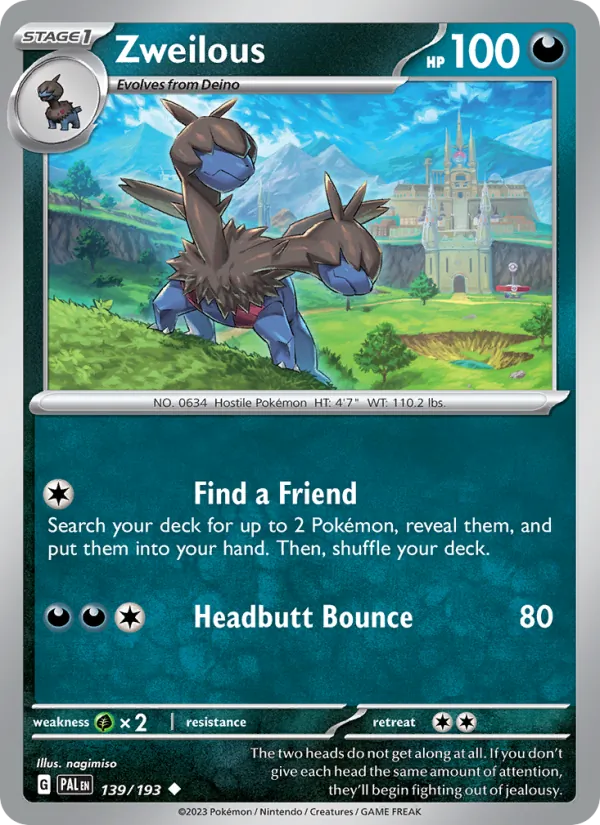 Zweilous Paldea Evolved 139/193