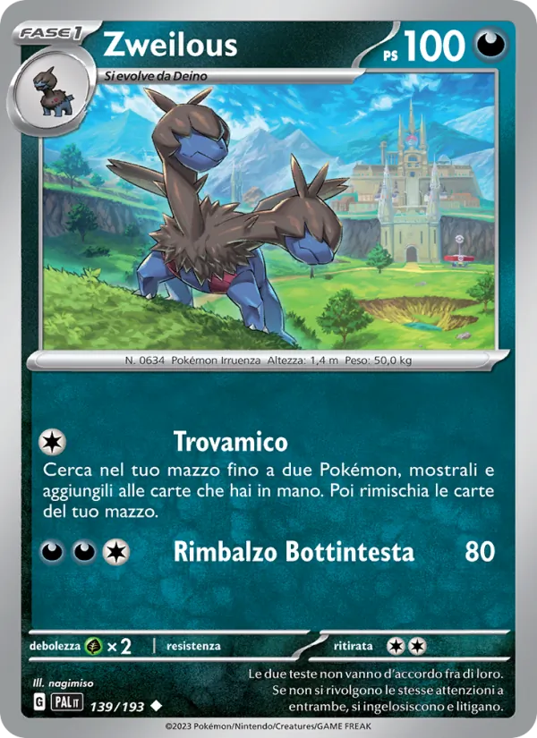 Zweilous Evoluzioni a Paldea 139/193