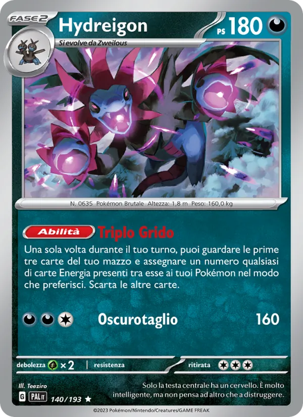 Hydreigon Evoluzioni a Paldea 140/193