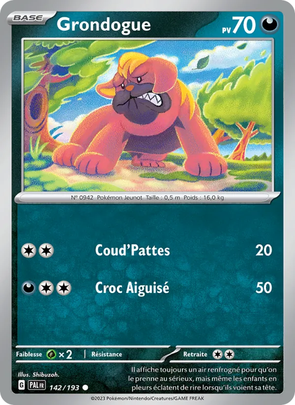 Grondogue Évolutions à Paldea 142/193