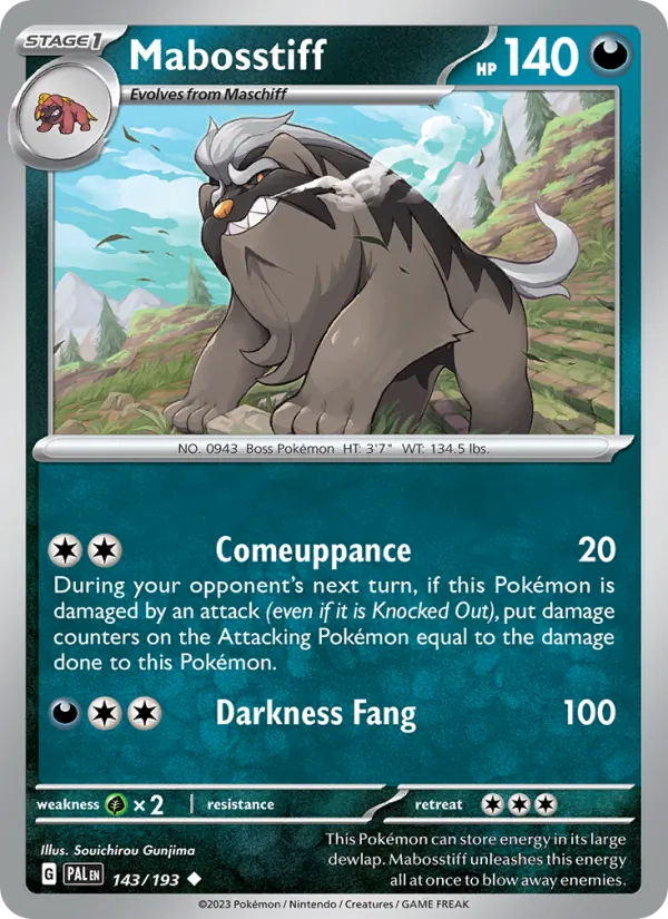 Mabosstiff Paldea Evolved 143/193