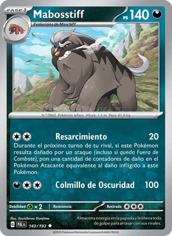 Mabosstiff Evoluciones en Paldea 143/193