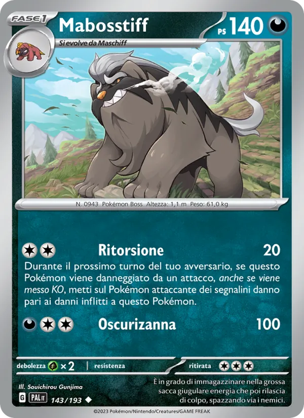 Mabosstiff Evoluzioni a Paldea 143/193