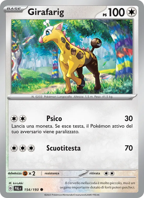 Girafarig Evoluzioni a Paldea 154/193