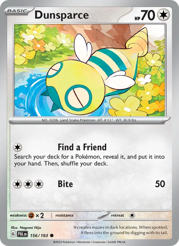 Dunsparce Paldea Evolved 156/193