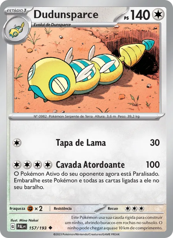 Dudunsparce Evoluções em Paldea 157/193