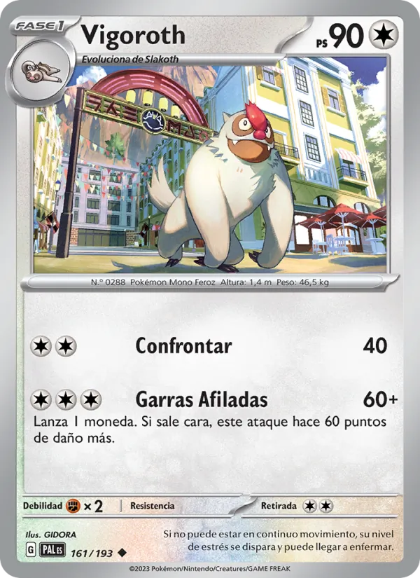 Vigoroth Evoluciones en Paldea 161/193
