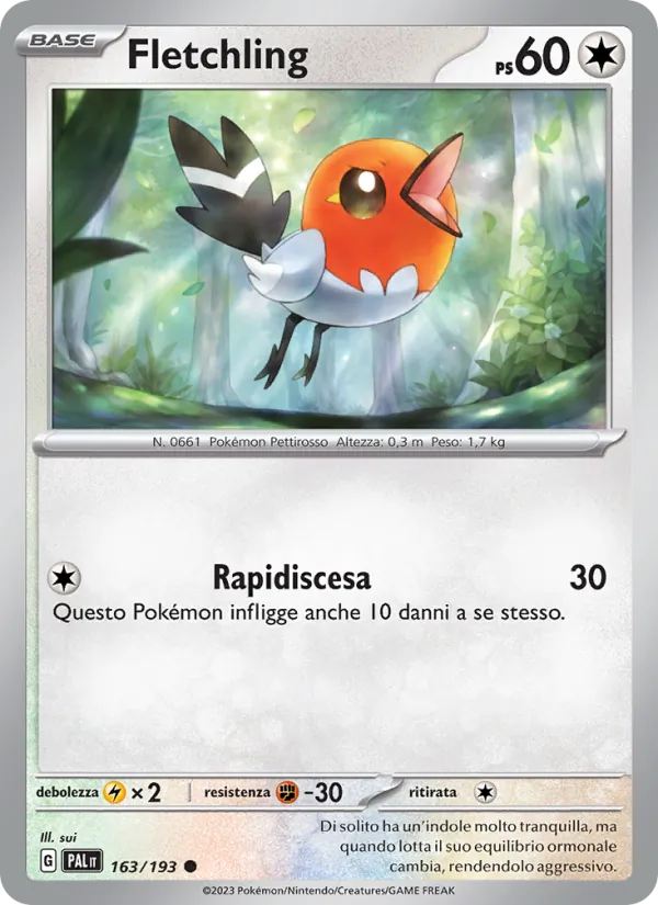 Fletchling Evoluzioni a Paldea 163/193