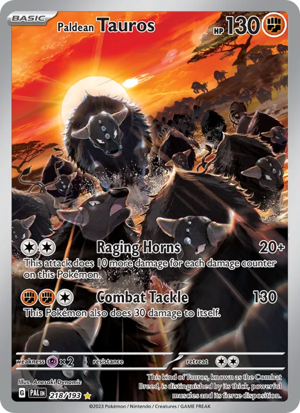 Paldean Tauros Paldea Evolved 218/193