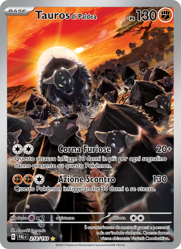 Tauros di Paldea Evoluzioni a Paldea 218/193