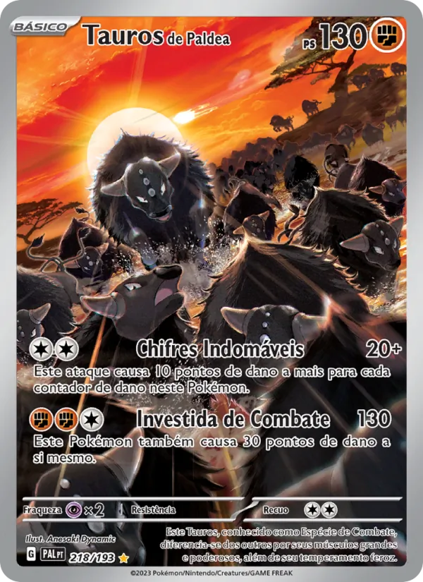 Tauros de Paldea Evoluções em Paldea 218/193