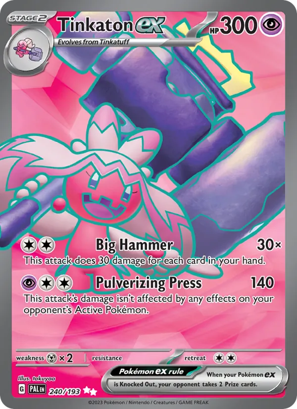 Tinkaton ex Paldea Evolved 240/193