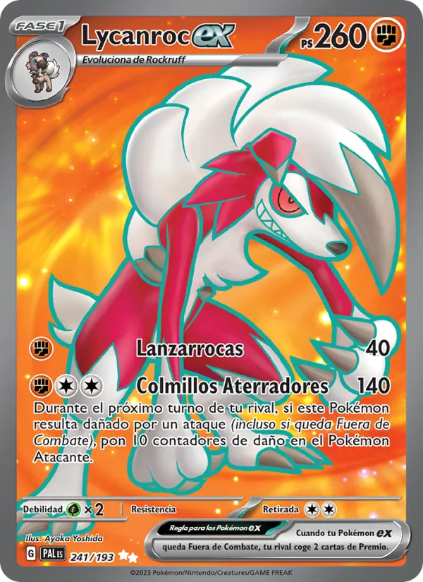 Lycanroc ex Evoluciones en Paldea 241/193