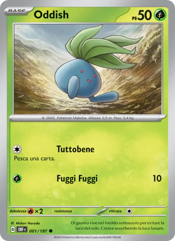 Oddish Ossidiana Infuocata 001/197