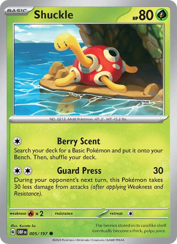 Shuckle Obsidian Flames 005/197