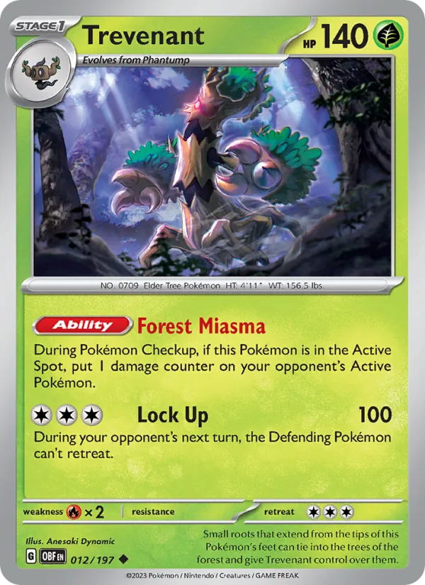 Trevenant Obsidian Flames 012/197