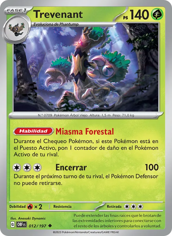 Trevenant Llamas Obsidianas 012/197