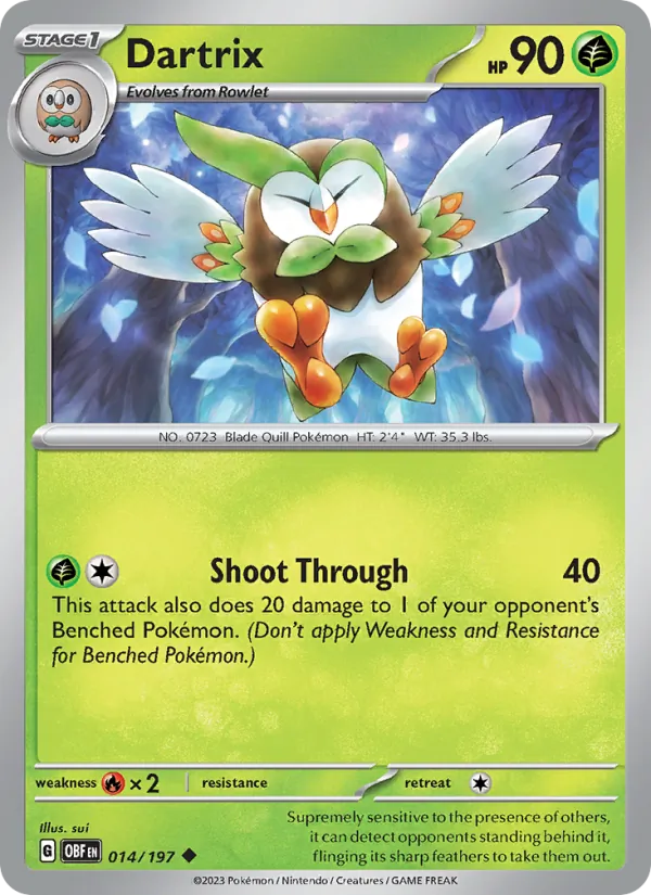 Dartrix Obsidian Flames 014/197