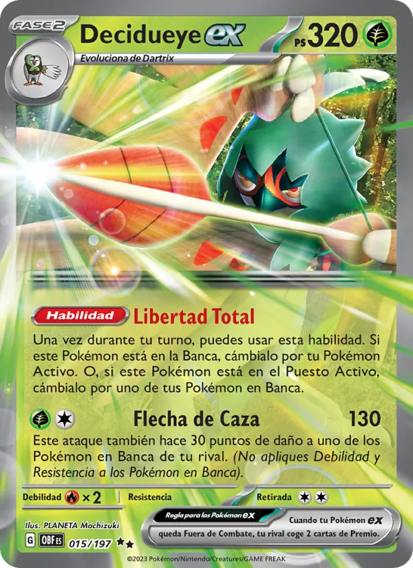 Decidueye ex Llamas Obsidianas 015/197