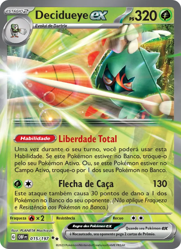 Decidueye ex Obsidiana em Chamas 015/197